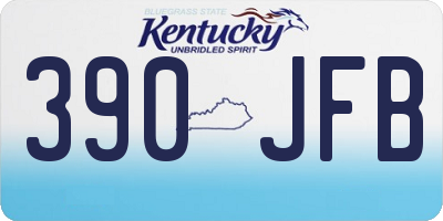 KY license plate 390JFB