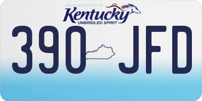 KY license plate 390JFD