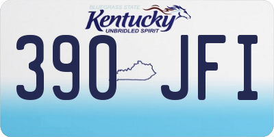 KY license plate 390JFI