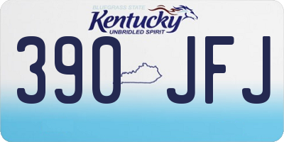 KY license plate 390JFJ