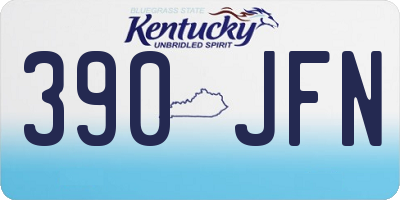 KY license plate 390JFN
