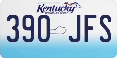 KY license plate 390JFS