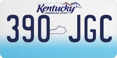 KY license plate 390JGC