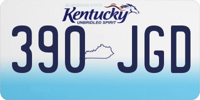 KY license plate 390JGD