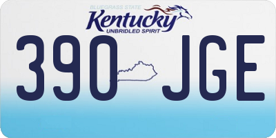 KY license plate 390JGE