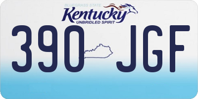 KY license plate 390JGF