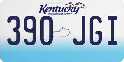KY license plate 390JGI
