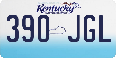 KY license plate 390JGL