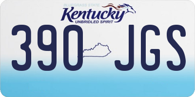 KY license plate 390JGS