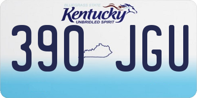 KY license plate 390JGU
