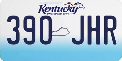 KY license plate 390JHR