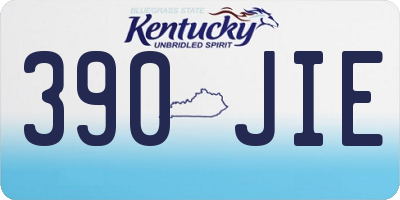 KY license plate 390JIE