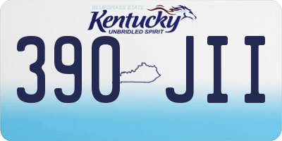 KY license plate 390JII