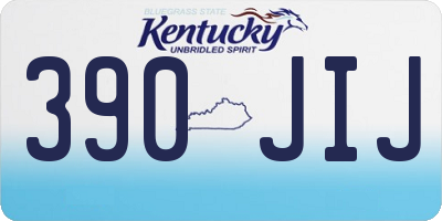 KY license plate 390JIJ