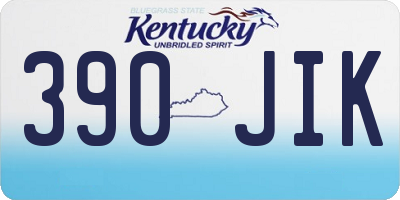 KY license plate 390JIK