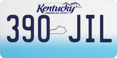 KY license plate 390JIL