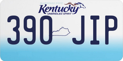 KY license plate 390JIP