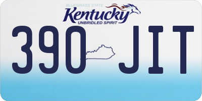 KY license plate 390JIT