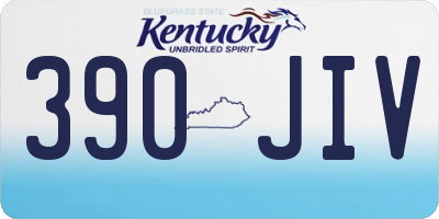 KY license plate 390JIV