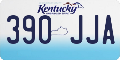 KY license plate 390JJA