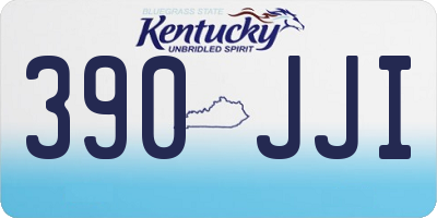 KY license plate 390JJI