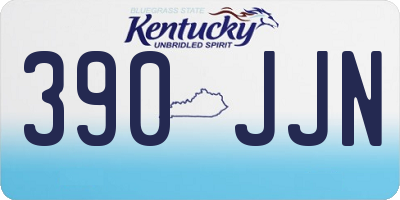 KY license plate 390JJN