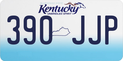 KY license plate 390JJP