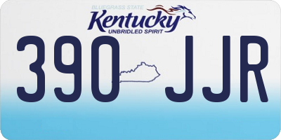 KY license plate 390JJR
