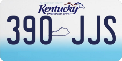 KY license plate 390JJS
