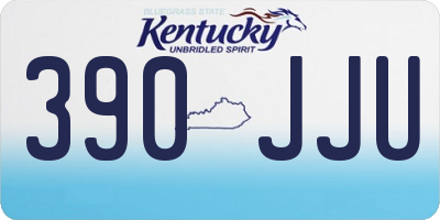 KY license plate 390JJU