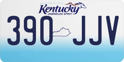 KY license plate 390JJV