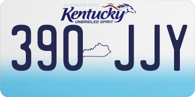 KY license plate 390JJY