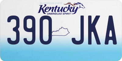 KY license plate 390JKA