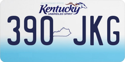 KY license plate 390JKG