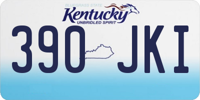 KY license plate 390JKI