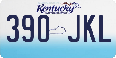 KY license plate 390JKL