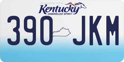 KY license plate 390JKM