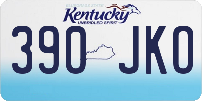 KY license plate 390JKO