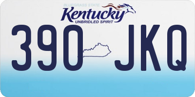 KY license plate 390JKQ