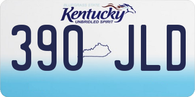 KY license plate 390JLD