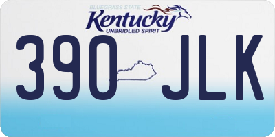 KY license plate 390JLK