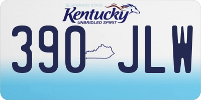 KY license plate 390JLW