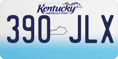 KY license plate 390JLX