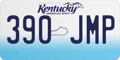 KY license plate 390JMP