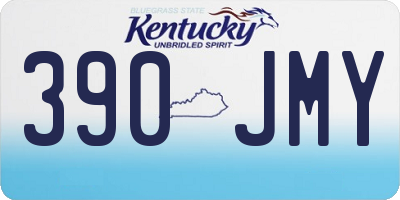 KY license plate 390JMY
