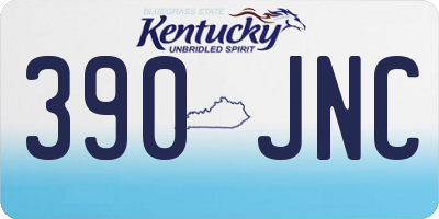 KY license plate 390JNC