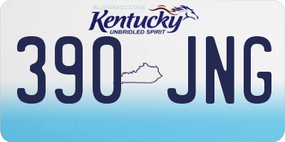 KY license plate 390JNG