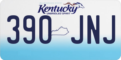 KY license plate 390JNJ