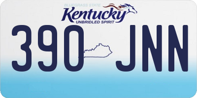 KY license plate 390JNN