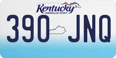 KY license plate 390JNQ